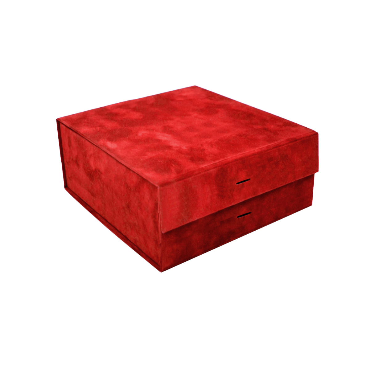 XL Square Red Sensational Suede - CustomF2FBox